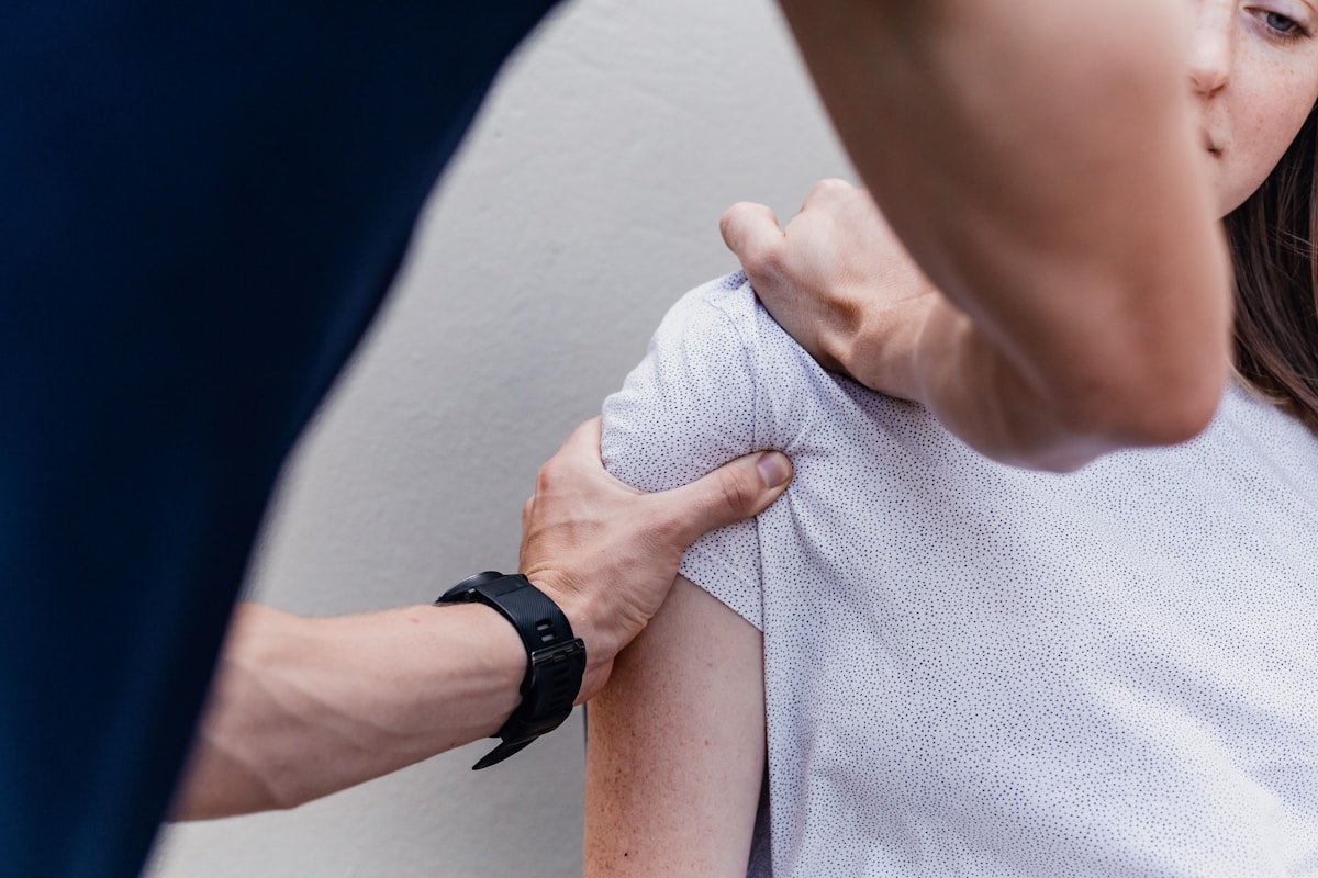 Sessão de fisioterapia e reabilitação